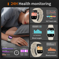 Reloj Inteligente LIGE BWKM02 CE ROHS con Linterna LED, Respuesta a Llamadas, Compatible con Android y iPhone, Monitor de Actividad Física, Frecuencia Cardíaca, SpO2