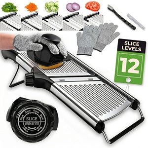 TOALLWIN <span class=keywords><strong>Mandoline</strong></span> Réglable pour Couper les Légumes, Trancheuse à Oignons, Hachoir à Légumes, Coupe-Légumes <span class=keywords><strong>Mandoline</strong></span> - Product Image 1
