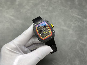 Compra Repetida de Reloj Deportivo Hip Hop con Caja de Fibra de Carbono, Movimiento Mecánico Automático Moderno de Alta Calidad de 7.8mm - Product Image 1