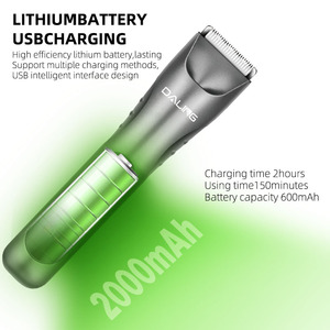 DALING DL-1906 Nouvelles tondeuses à poils corporels pour hommes lavables avec lumière intégrée, recharge USB et lames en céramique - Product Image 5