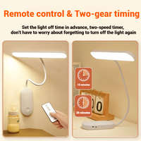 Lampe de table LED magnétique intelligente sans fil, télécommandée, à intensité réglable, pour l'étude et la lecture