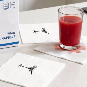 Serviettes de table personnalisées jetables 2 plis 16 g/m² pour restaurant, mariage, cocktail, avec logo imprimé - Product Image 4