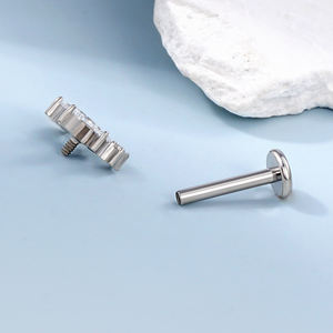 TOPOSH gran oferta <span class=keywords><strong>Labret</strong></span> titanio cuerpo Piercing joyería Marquesa cristal Blaze conjunto ventilador 16G labio anillo hélice pendiente al por mayor - Product Image 4