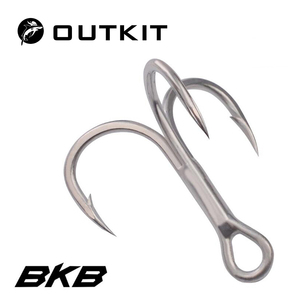 Outkit 5 cái móc câu <span class=keywords><strong>treble</strong></span> thép carbon siêu cao Móc Câu Cá BKB <span class=keywords><strong>treble</strong></span> mạnh mẽ <span class=keywords><strong>6</strong></span> #8 # móc câu cá nhân tạo - Product Image 3
