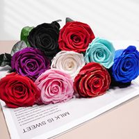 Meilleure vente de rose conservée fleur éternelle unique dans une boîte cadeau rose pour toujours avec tige pour 2026 saint valentin et fête des mères