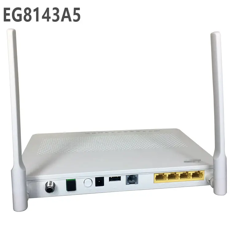 Enrutador óptico de fibra óptica, red óptica usada Epon EG8143A5 8143A5 UU Catv Iptv Cat con TV SC/APC, 4 puertos Pon