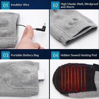 Chaussettes thermiques jetables à piles rechargeables, 100% coton, décontractées, unies, respirantes, antibactériennes, chauffantes, chaudes pour l'hiver