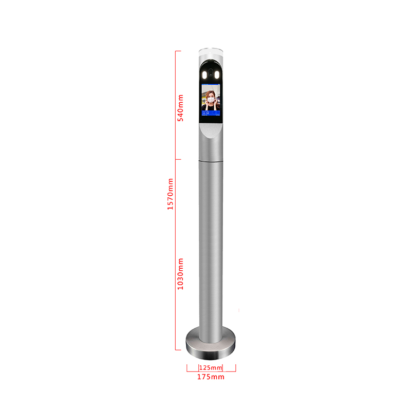 Оптовая продажа 7 дюймов сенсорный экран карты посещаемость времени система контроля доступа с функцией распознавания лиц измерения температуры
