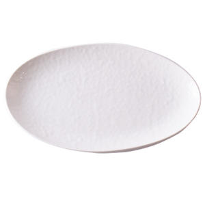 Plat <span class=keywords><strong>de</strong></span> service coréen et japonais au design unique pour mariage, Vajila Plato, motif blanc en relief, céramique, assiette à dîner irrégulière - Product Image 5