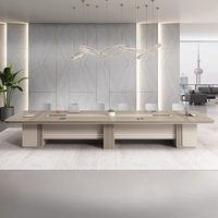 Bar Şeklinde Minimalist Modern Ofis/Konferans Salonu Konferans Masası Melamin Malzeme 6-10 Kişilik Oturma Kapasitesi