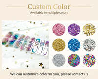 Pegatinas y Tiras Decorativas para Uñas en Gel 3D sin UV para Navidad, Año Nuevo y Otoño, con Aplicación DIY y Tiras Personalizables