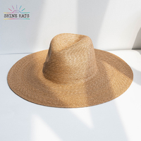 Shinehats 2024 lujo OEM ala ancha sombrero de paja de trigo personalizado playa sombrero de moda Chapeau Panamá mujeres señoras verano Sombreros