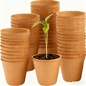 Plateau de transplantation en fibre végétale biodégradable en gros, <span class=keywords><strong>pots</strong></span> en papier pulpeux <span class=keywords><strong>pour</strong></span> fleurs et plantes, <span class=keywords><strong>pots</strong></span> en <span class=keywords><strong>tourbe</strong></span> <span class=keywords><strong>pour</strong></span> <span class=keywords><strong>semis</strong></span>, options écologiques - Product Image 1