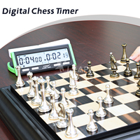 Horloge d'échecs numérique professionnelle LEAP en plastique durable PQ9918 avec compte à rebours simple et multiple, conforme aux règles FIDE, minuteur à retardement bonus