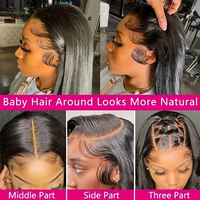 Perruques sans colle en gros, cheveux humains, Lace Front brésilien HD, perruque Lace Front avec cuticules alignées, cheveux bruts, perruques Lace Front complètes