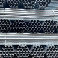 Tuyau en acier galvanisé à chaud conforme aux normes ASTM A53 BS1387, tube rond en acier galvanisé pour le transport d'eau, de gaz et d'huile