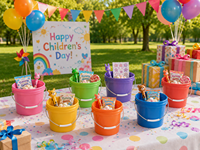 Seau en plastique PP de 500 ml (16 oz) avec couvercle et poignée, couleur personnalisée, mini-seau pour emballage de cadeaux, de collations, de jouets, vente en gros, bricolage à domicile