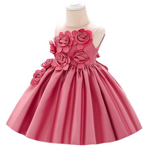 MQATZ Abito <span class=keywords><strong>da</strong></span> <span class=keywords><strong>Principessa</strong></span> per Bambine in Raso, Lunghezza al Ginocchio con Paillettes, <span class=keywords><strong>Vestito</strong></span> Elegante <span class=keywords><strong>da</strong></span> Cerimonia per Bambine L5068XZ - Product Image 2