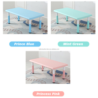 Liquidation : Ensemble de 6 tables et chaises d'étude en plastique colorées pour enfants