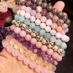 Braccialetti di Cristallo Colorati da 8mm, Economici, con Ametista, Reiki, Materiali Diversi, Bracciali di Gemme alla Moda per Donne - Product Image 2