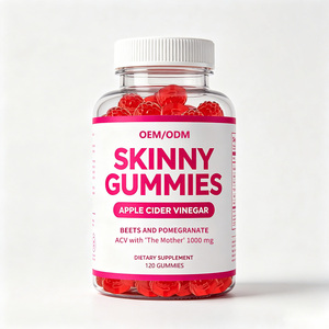 Gummies Minceur Marque Blanche OEM au Vinaigre de Cidre de Pomme, Betterave et Grenade, 120 Unités, 1000 mg, Complément Alimentaire - Product Image 1