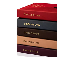 Caja de Cartón Corrugado con Logotipo Personalizado, Estampado en Relieve con Lámina Dorada de Lujo, Laminación Mate, Papel de Color para Barras de Chocolate de Grado Alimenticio, Autoerigible