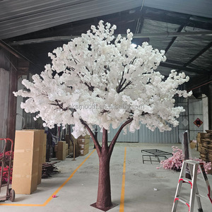 Arbre artificiel géant en plastique blanc, haute simulation, pour décoration intérieure de mariage, effet naturel - Product Image 1