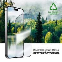 Protection d'écran en verre hybride anti-rayures en céramique OEM sans poussière, sans bulles, anti-lumière bleue pour iPhone 16 17 18 Pro Max