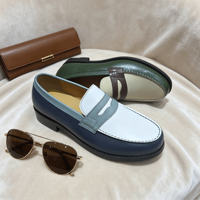 Nouveaux Mocassins Homme 2026 en Cuir Véritable Penny Loafers Marron Poli à la Main Chaussures Habillées Décontractées et Formelles pour le Bureau