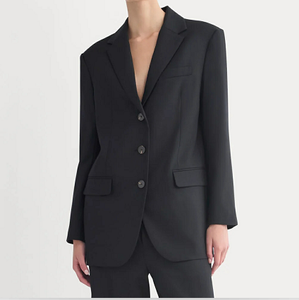 Blazer de Punto para Mujer, Cierre de un Botón, Color Sólido, Impermeable y Elegante - Product Image 2