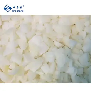 Sinocharm HALAL Certified IQF Chopped Onion Dice 10mm Factory Price 10kg Bulk Frozen Battered Onion