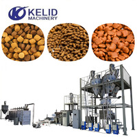 Chaîne de production d'aliments extrudés pour chiens et chats (croquettes sèches) avec certificat CE
