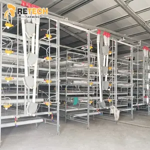 Hot Sale Automatic Battery Poultry Farming Equipment Broiler Chicken Cage Coop Machine