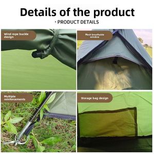 Carpa Domo Ligera, Impermeable, Resistente al Viento y Transpirable, de Doble Capa, para 1-2 Personas, Plegable, para Exteriores, de Una Habitación, para las Cuatro Estaciones - Product Image 3