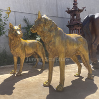 Art moderne Décoration extérieure Fait à la main grandeur nature Bronze aigle Wildlife Statue laiton aigle Sculpture Statue à vendre