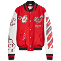Veste de baseball à manches en cuir longueur courte hommes Streetwear Applique Chenille patchs de broderie vestes universitaires