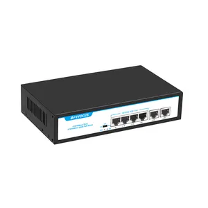 4 Port PoE Switch with 2 Uplink 100M Ethernet Port 55W High Power Support IEEE 802.3AF