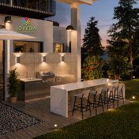 JOYEDA Cuisine extérieure modulaire en acier inoxydable 304 avec éclairage LED pour jardin et patio, OEM ODM disponible