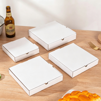 Boîte à pizza sur mesure avec logo personnalisé imprimé, en carton ondulé, emballage à emporter, finition mate et gaufrage