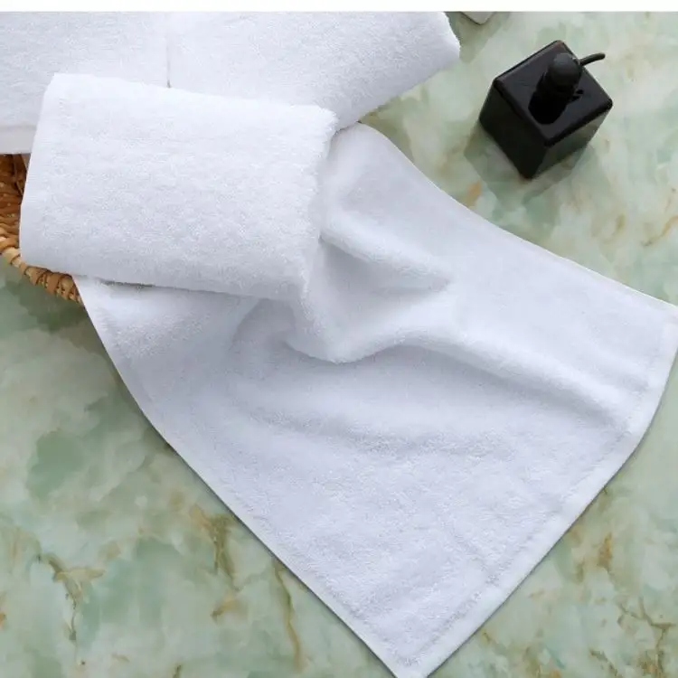 Venda como bolos quentes toalhas de mão brancas 100% algodão para hotel de luxo 5 estrelas/toalha de rosto absorvente macia/toalhas brancas para hotel