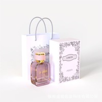 Flacon de parfum en verre transparent de luxe, design personnalisé, couleur, boîte et sac sur mesure, 30 ml, 50 ml, 100 ml