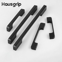 Poignées de meuble modernes en profilé aluminium Hausgrip, noir mat, pour tiroirs, armoires de cuisine, quincaillerie longue barre