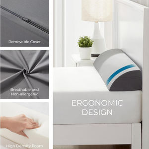 Coussin de lit triangulaire en mousse à mémoire de forme en fibre de bambou avec poches latérales, taille <span class=keywords><strong>Cal</strong></span> King (72x10 po), pour combler l'espace entre les matelas et le cadre, idéal pour dormir - Product Image 2