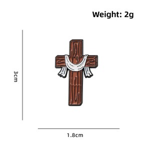 Set de Broches Esmaltados Cristianos: Cruz Religiosa, Sagrado Corazón, Biblia y Jesús para Regalos de Fe - Product Image 3