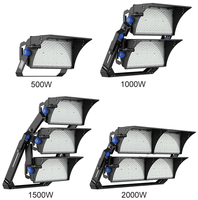 Ip66 Étanche 1000W Led Extérieur Projecteur Cour Led Stade Lumière Projecteur En Aluminium pour Sports En Plein Air 70 Meanwell / 130