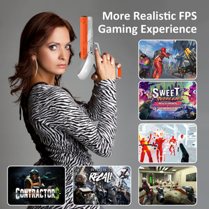 Pistola para Juegos de Realidad Virtual, Empuñadura para Controlador de <span class=keywords><strong>2</strong></span> Pistolas, Buena Experiencia de Juego para <span class=keywords><strong>2</strong></span> Accesorios de Juego - Product Image 3