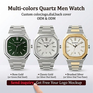 นาฬิกาข้อมือผู้ชาย BESSERON Factory รุ่น Multi-Color Quartz ตัวเรือนทรงแปดเหลี่ยมขนาด 42 มม. ทำจากสแตนเลสสตีล แสดงวันที่แบบอนาล็อก ดีไซน์ทันสมัย สวยหรู - Product Image 1