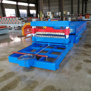 Nuevo diseño de maquinaria para doblar láminas de metal, máquina para fabricar láminas de techo de metal corrugado usado con <span class=keywords><strong>zinc</strong></span> - Product Image 2