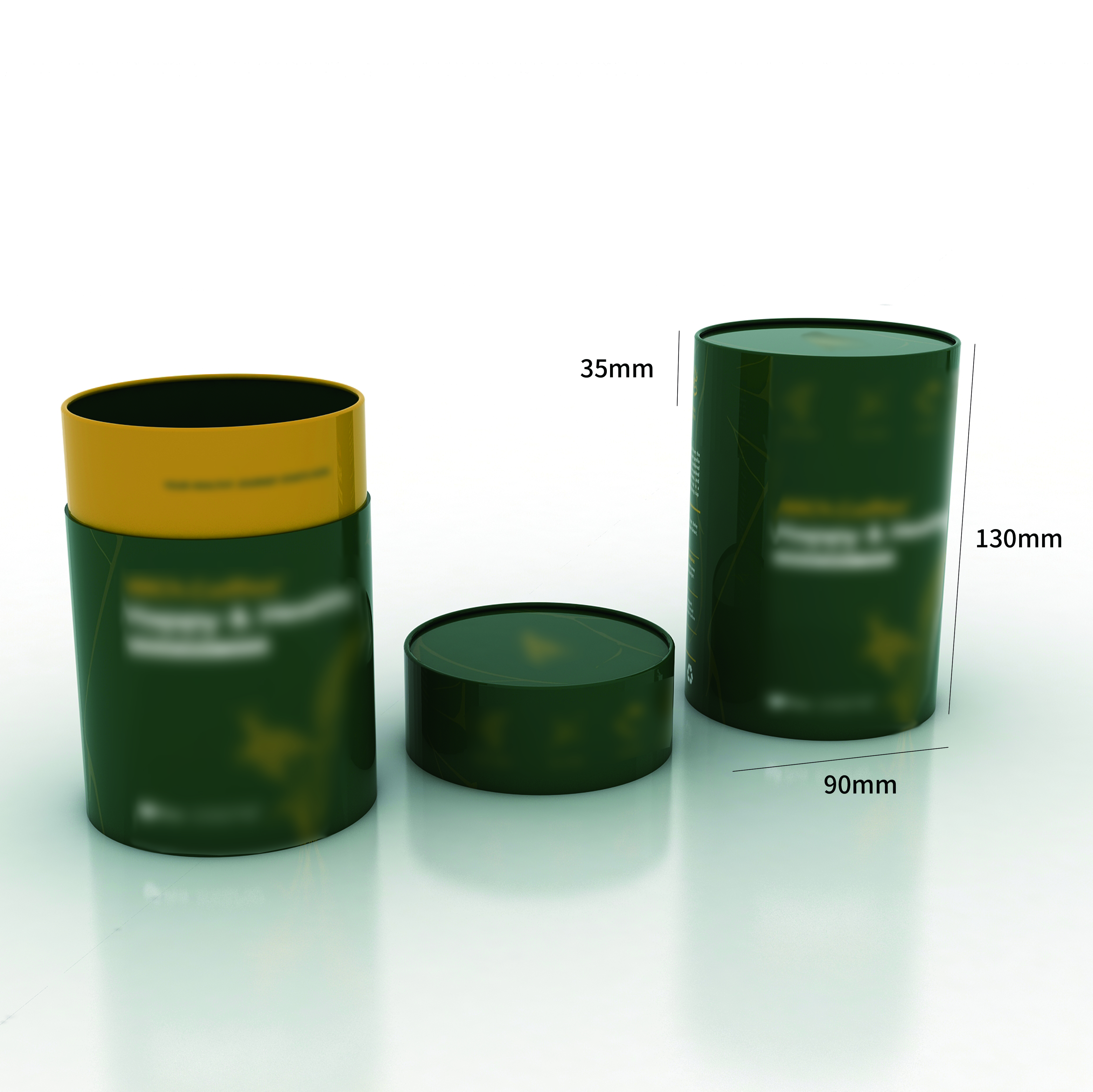 Custom Kraft Tea Black Container Box Tube Push up Paper Tube Packaging Luxury Cardboard Food Grade Paper Tube