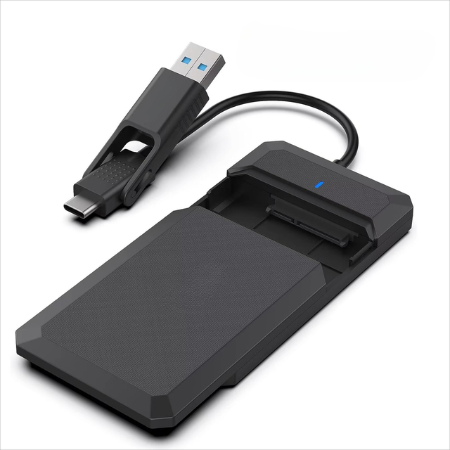 2.5 Inch SATA to USB Tool Free External Hard Drive Enclosure Type-C/A to Sata Compatible for 2.5 Inch SSD